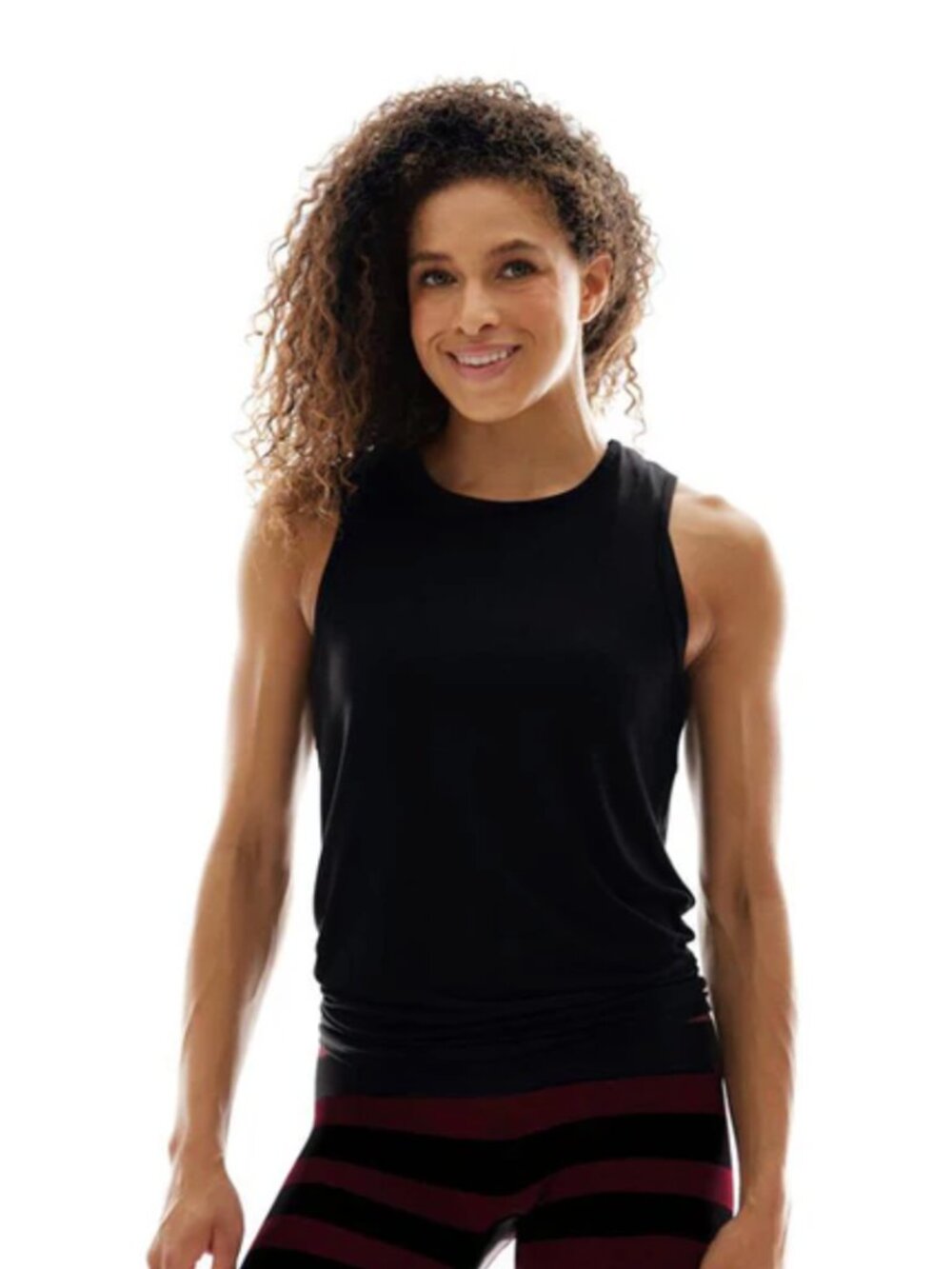 K-DEER Hero Tank Yoga Open Back Gym Black S - Picture 2 of 7
